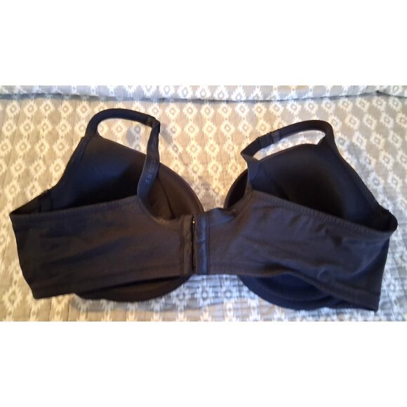 Cacique Black Comfort Cotton Padded pushup padded Boost Plunge 42DD Bra - Picture 2 of 4
